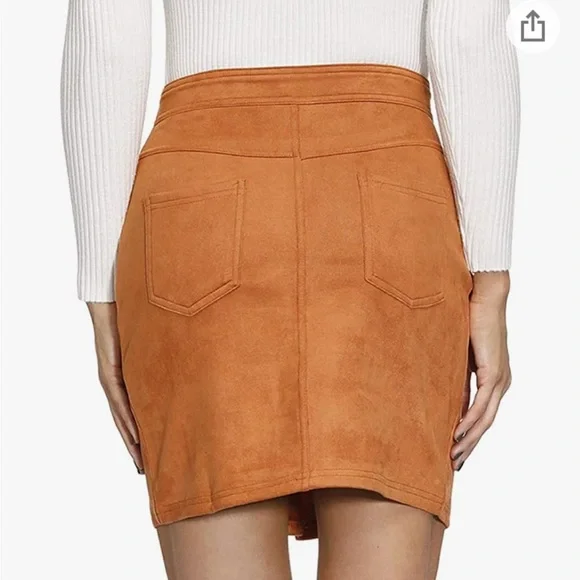 Rust colored mini skirt - Picture 2 of 5